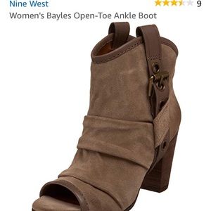 ISO Nine West Bayles open toe booties in size 6.